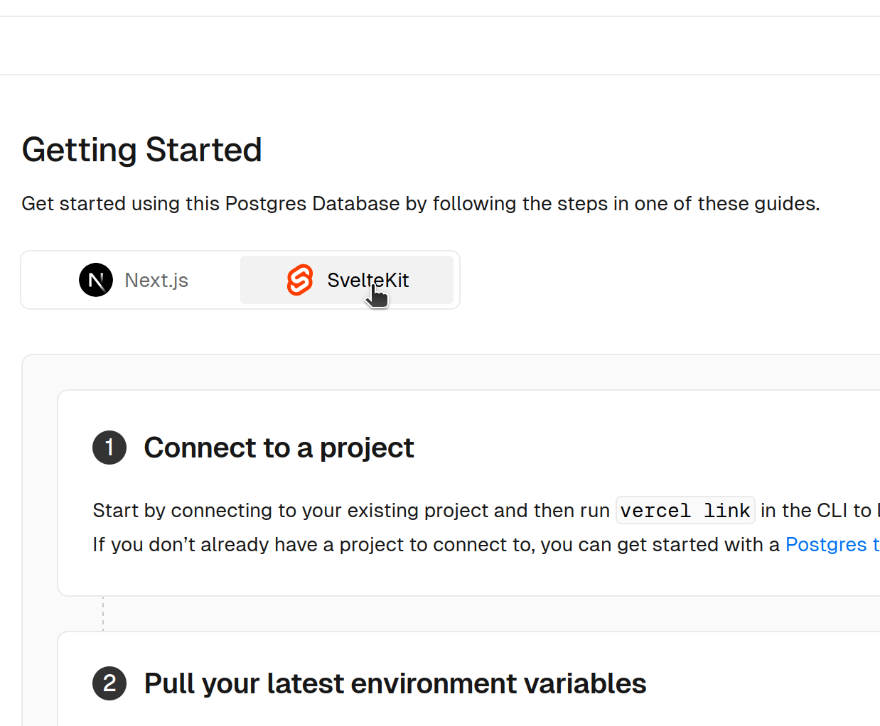 Reminder to choose SvelteKit