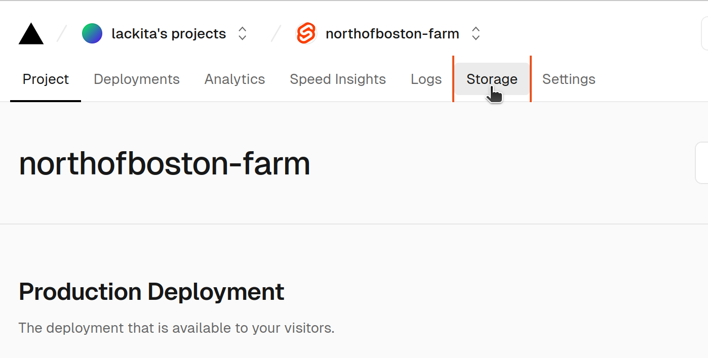 Storage link location